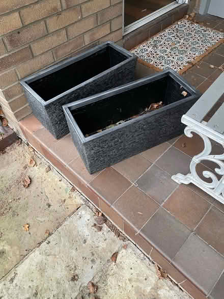 Photo of free 2 Large trough plant pots (SK7 Bramhall) #1