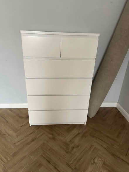 Photo of free White Malm Ikea Chest of Drawers (Barton-under-Needwood DE13) #1