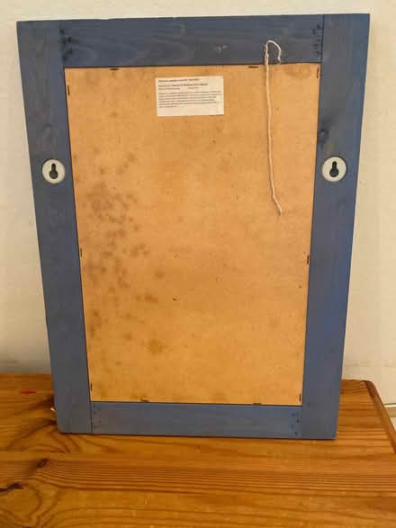 Photo of free Wall mirror with blue frame (Merton Park SW19) #2