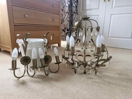 Photo of free Chandelier and 2 wall lights (Leominster HR6) #1