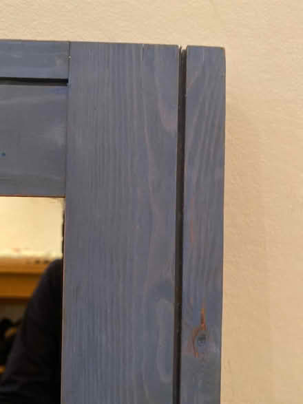 Photo of free Wall mirror with blue frame (Merton Park SW19) #3