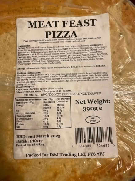 Photo of free 3 frozen pizzas (Dorket Head NG5) #2