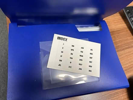 Photo of free Black expanding file with card (w2 2es) #3