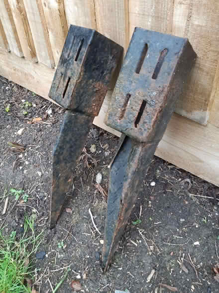 Photo of free Post Fixing Stakes x 2 - For 7.5cm/3 inch posts (Aston Clinton HP22) #1