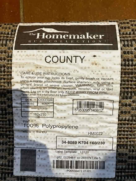 Photo of free Flat weave rug 230x160cm (Westbury BA13) #2