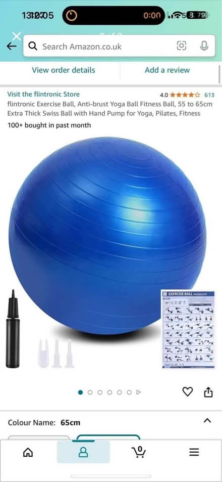 Photo of free Exercise/birthing ball 65 cm (Hampton TW12) #2