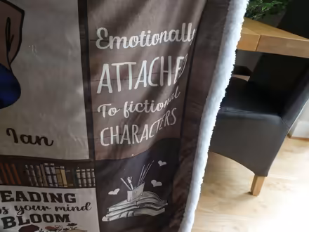 Photo of free Book lovers throw. Personalised in the name of IAN. (Grange CH48) #4