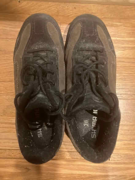 Photo of free Shimano clip in biking shoes (Near Suburban Hospital) #1