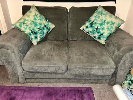 Photo of free 2 seater grey sofa (Clipstone, Mansfield) #2