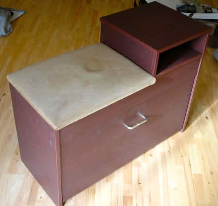 Photo of free 70s phone table w. seat & storage (Sidcup DA14) #1