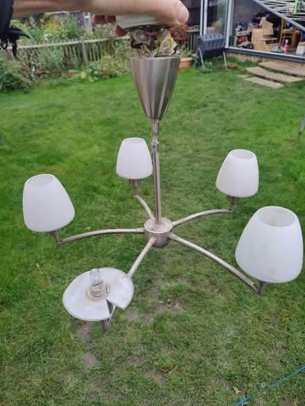 Photo of free Hanging light fixture. One broken glass shade (Horfield BS7) #1
