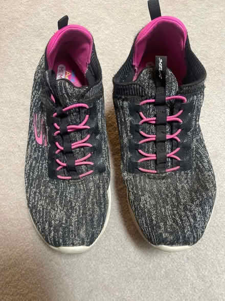 Photo of free Skecher black/pink slip on sizeUK4 (KT22 Oxshott) #1