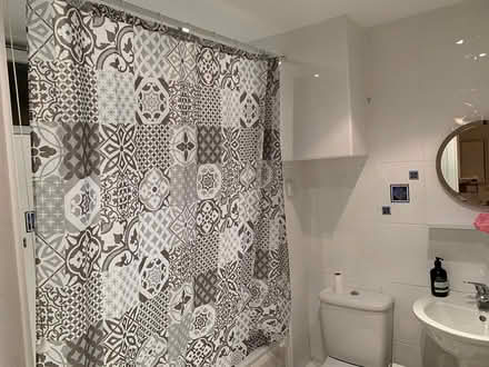 Photo of free Shower curtain, rod and rug (E1W) #1