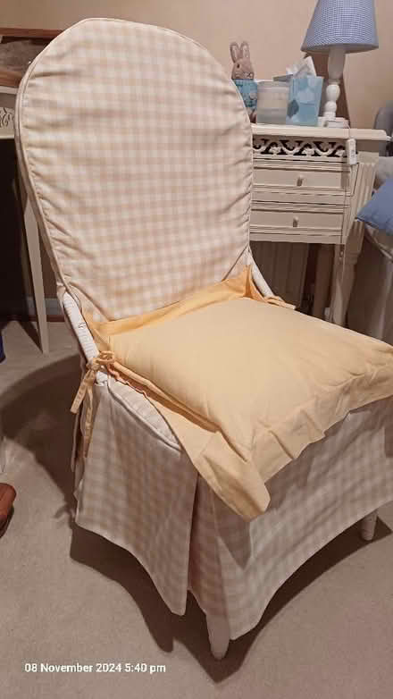 Photo of free Small Nursing Chair, Lloyd loom, and covered by hand (Theale RG7) #2
