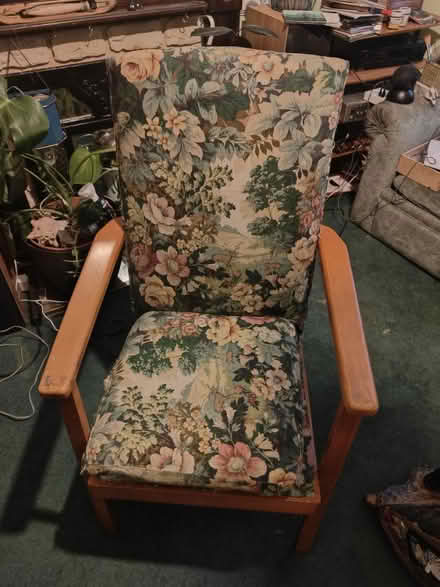 Photo of free Armchair w/vintage fabric (BN2 Hartington road) #1
