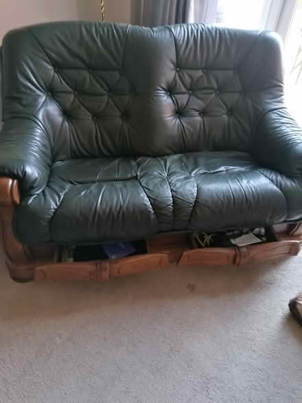 Photo of free 2x 2 seater leather settees (B67 Smethwick) #1