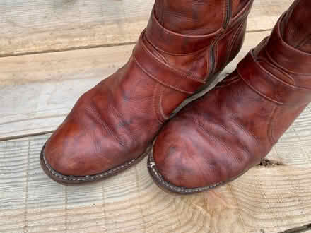 Photo of free Handmade leather boots - have hole. (Sutton Pools OX14) #1