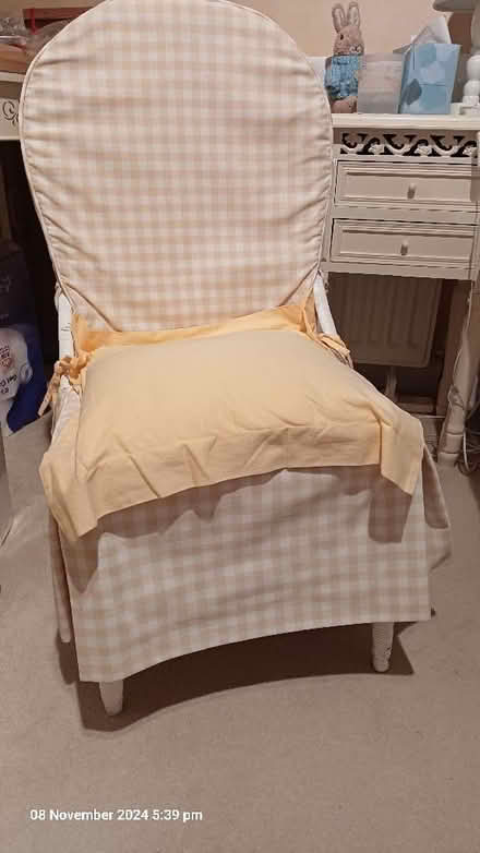Photo of free Small Nursing Chair, Lloyd loom, and covered by hand (Theale RG7) #1