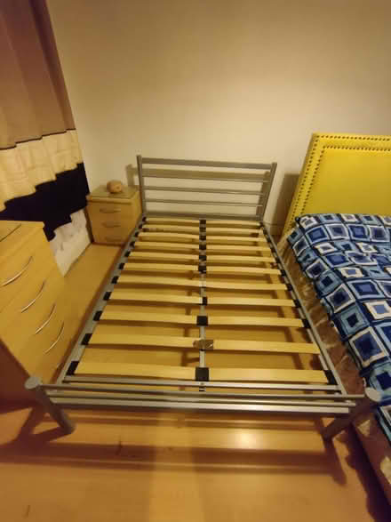 Photo of free Metal double bed frame (East Ham) #1