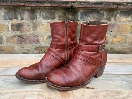 Photo of free Handmade Leather boots - have a hole (West Hampstead NW2) #1