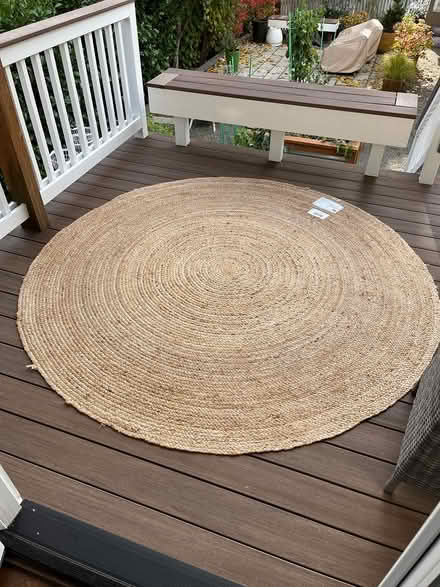 Photo of free 7' round Jute Rug (Wallingford) #1