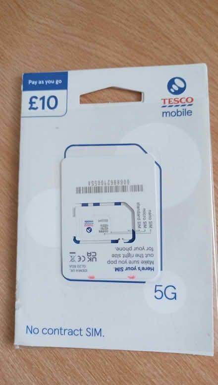 Photo of free Tesco mobile payg sim (Hayling Island PO11) #1