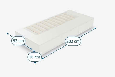 Photo of free IKEA Nordli Storage bed with mattress (Kenley CR8) #3
