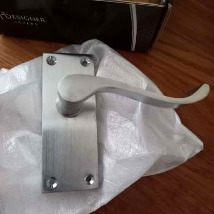 Photo of free Satin chrome door handle (Bramley Green RG26) #1