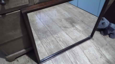 Photo of free Large square wood frame mirror (Delapre) #1