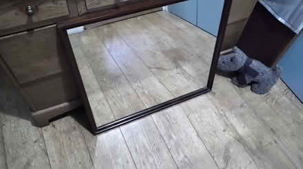 Photo of free Large square wood frame mirror (Delapre) #2