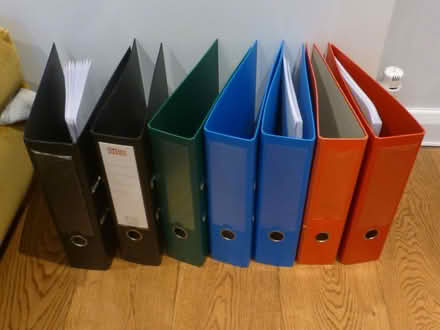 Photo of free 9 used A4 Lever Arch files (Chiswell Green AL2) #1