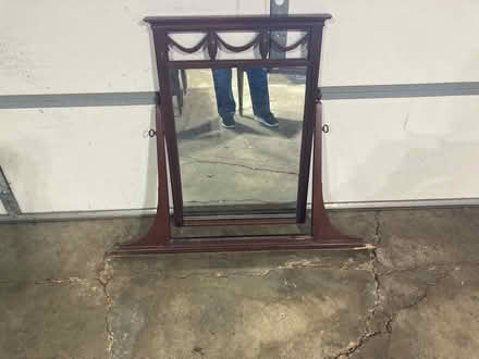 Photo of free Wood Vanity, Mirror & Bench (Warrenville) #2