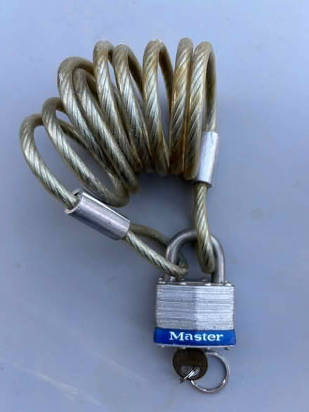 Photo of free Bicycle cable and padlock (SV: El Camino and Hollenbeck) #1