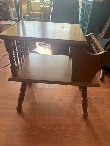 Photo of free Wooden End Table w/Magazine Holder (Olney, MD) #2