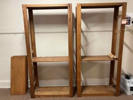 Photo of free Two Deep, Oak Shelf Units (San Anselmo) #1