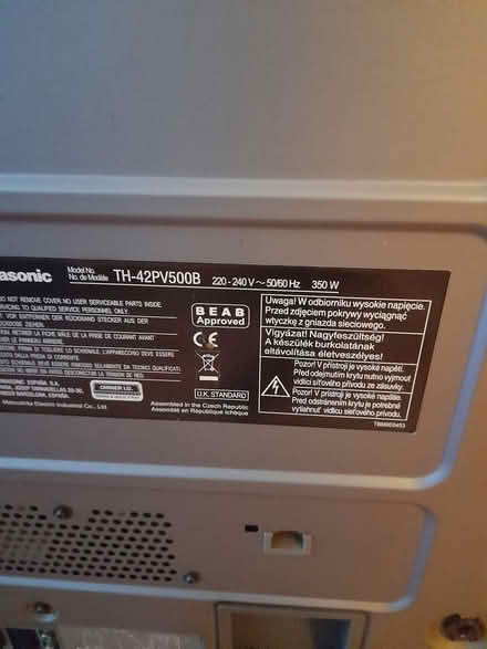 Photo of free Panasonic 42 Inch plasma tv (Brundall) #2