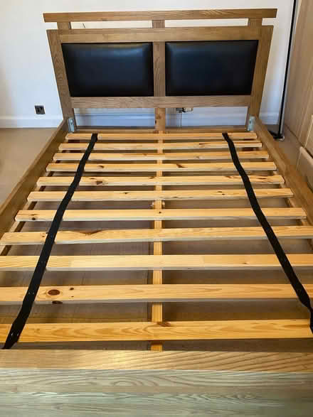 Photo of free Solid Walnut bed frame and mattress (Burbage, Le10 2dq) #4