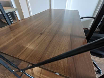 Photo of free Wood and Metal Desk with Shelves (RG30 2PG) #3