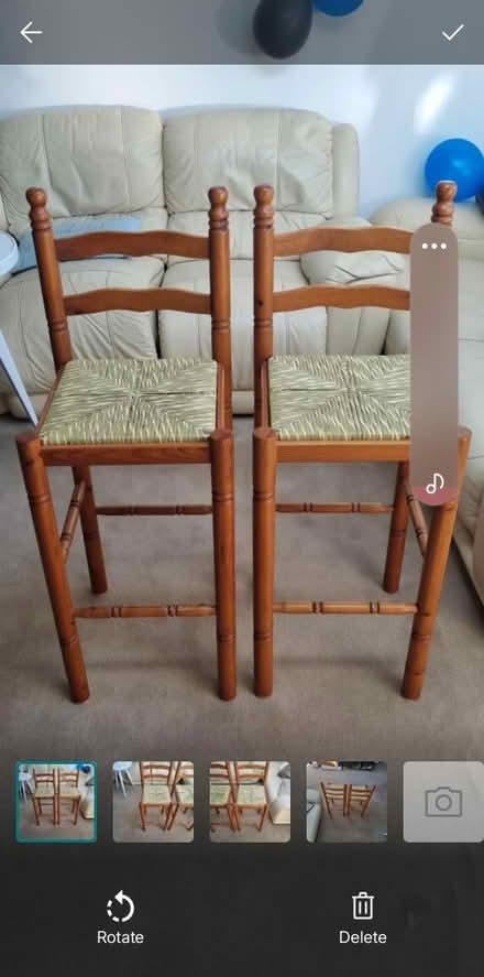 Photo of free Two high bar chairs (Luton) #4