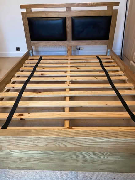 Photo of free Solid Walnut bed frame and mattress (Burbage, Le10 2dq) #2