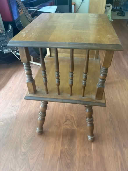 Photo of free Wooden End Table w/Magazine Holder (Olney, MD) #3