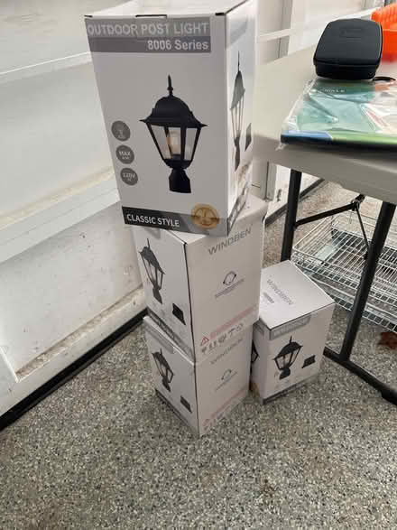 Photo of free Four Outdoor post lights (Wayland (near Claypit Hill)) #3