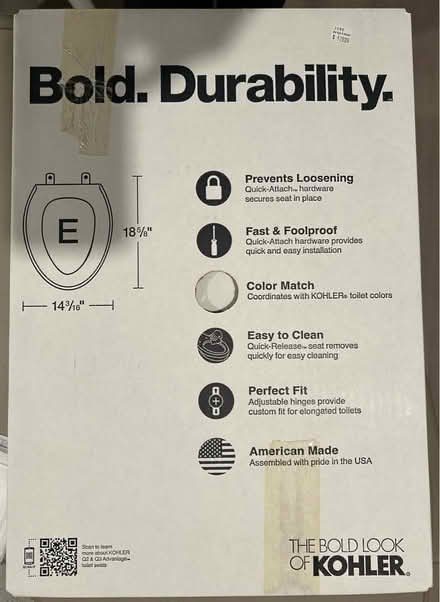 Photo of free New toilet seat (Wall) #1