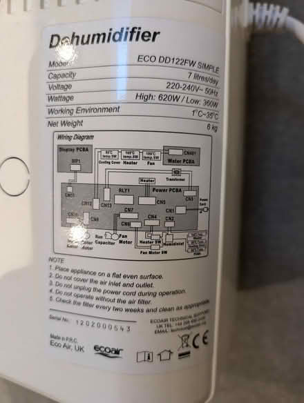 Photo of free Eco Air Dehumidifier (Ballybrack/Killiney) #2