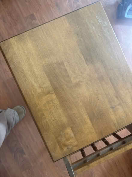 Photo of free Wooden End Table w/Magazine Holder (Olney, MD) #4