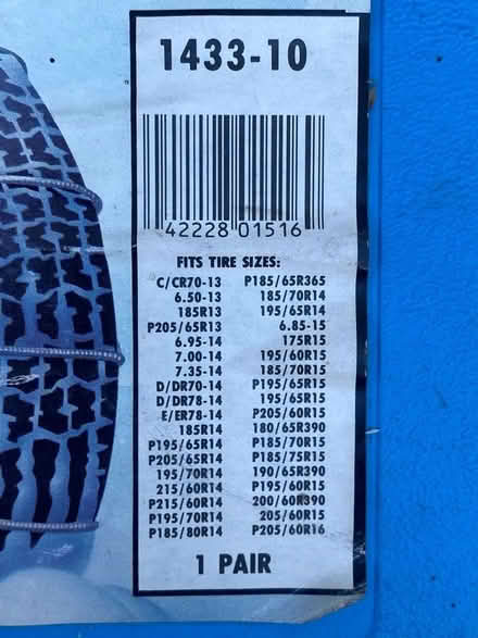 Photo of free Snow Cables - Used on Honda Accord (Midtown Palo Alto) #3
