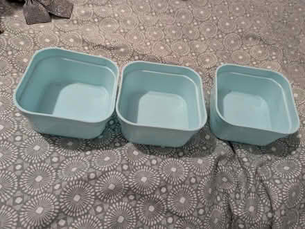 Photo of free 3 x turquoise plastic boxes (OX1 Grandpont) #1