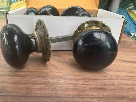 Photo of free Black circular door handles/knobs (Bohemia TN37) #2
