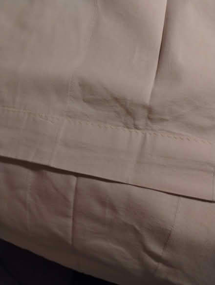 Photo of free Pair white cotton curtains each 154 width 128 cm drop (Chelmer Village CM2) #3