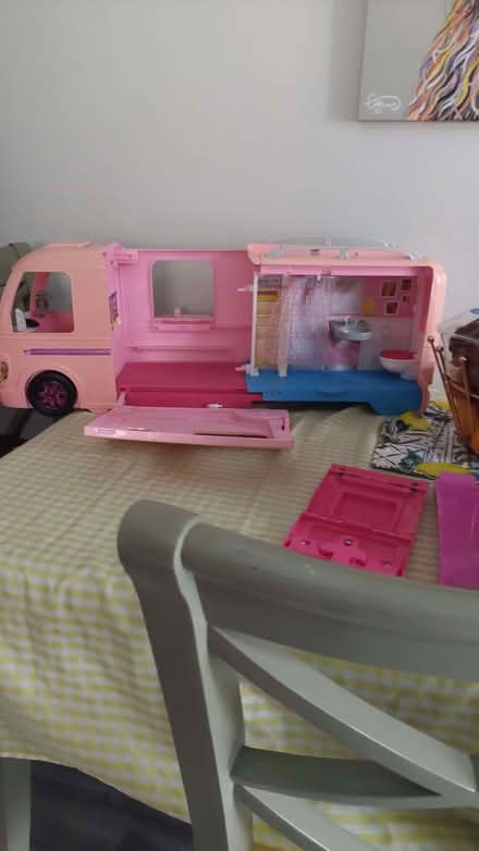 Photo of free Barbie camper van good condition but faded in the sun (Garforth LS25) #2